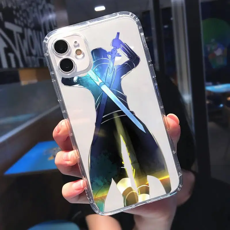 

Sword Art Online Phone Cases Transparent for Clear iPhone 11 12 mini pro 8 7 6 6S XS MAX Plus X 5S SE 2020 XR