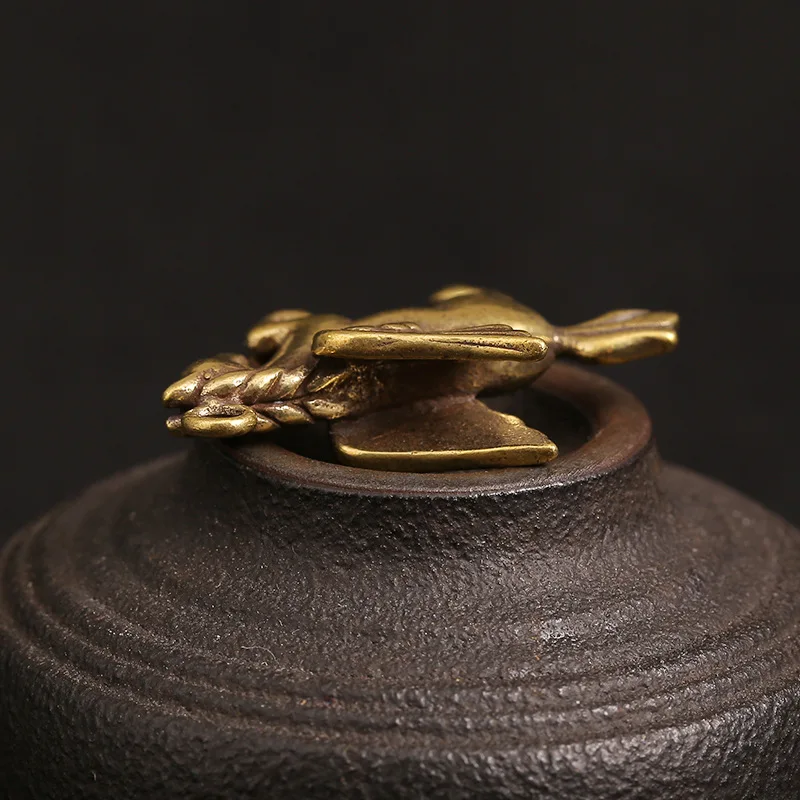 Латунный милый брелок лошадь подвески винтажная фигурка животного для ключей от