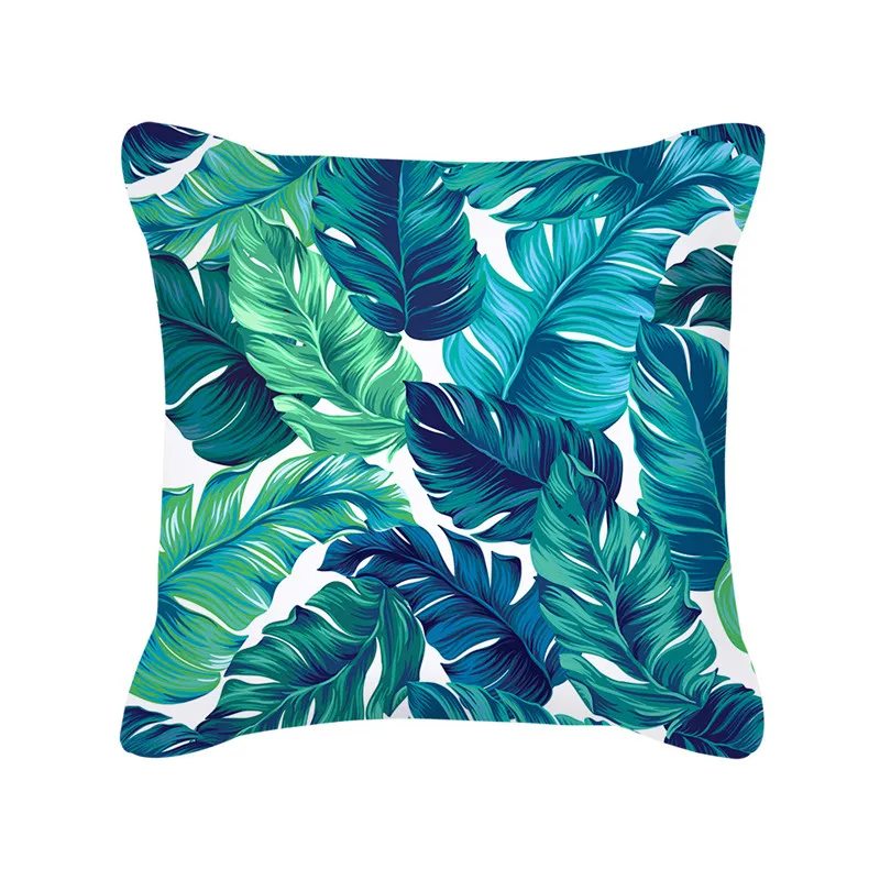 

Teal Blue Cushion Cover Decorative Sofa Cushions Polyester Geometric Pillow Covers 45x45 Throw Pillows Green Scenery Pillowcases