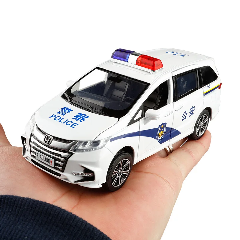 1:32 высококлассная модель автомобиля Honda Odyssey полицейская из сплава Реалистичная