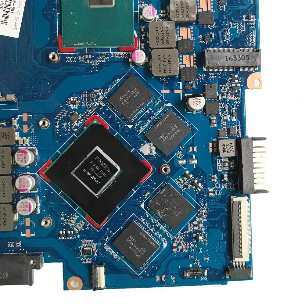 Материнская плата для ноутбука HP 17-AB 17-W серии 857388-001 857388-601 с процессором SR2FQ I7-6700HQ