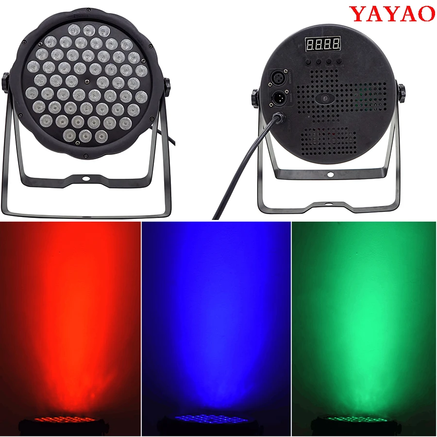 Плоский светодиодный RGB-Стробоскоп YaYao Par 54x3 Вт сценический эффект DMX 512 для диджея