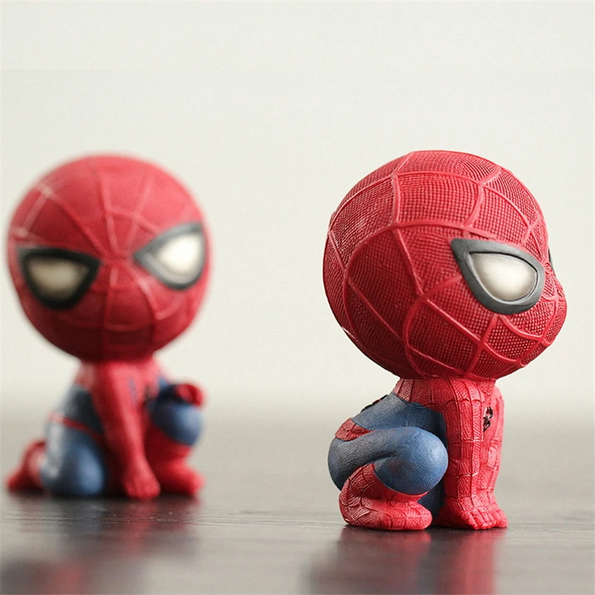 Светодиодный ночник с рисунком Marvel, Человек-паук, Мстители, настольный ночник, светильник из смолы для детей, прикроватная тумбочка для спальни, подарки для детей
