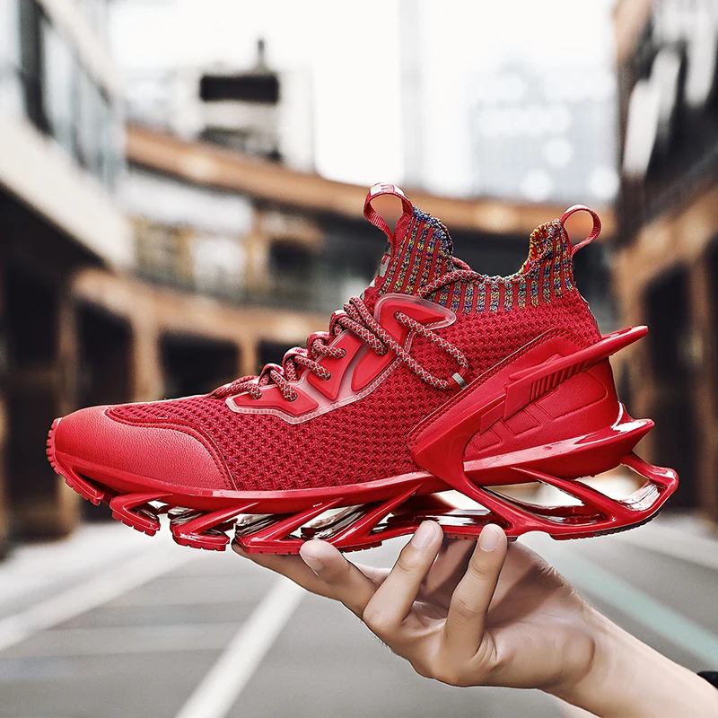 Beli Etienne Jr Sneakers Blade Musim Semi Pria Sepatu Olahraga Jaring Modis Sepatu Lari Ringan Sepatu Tali Antilembap Kasual