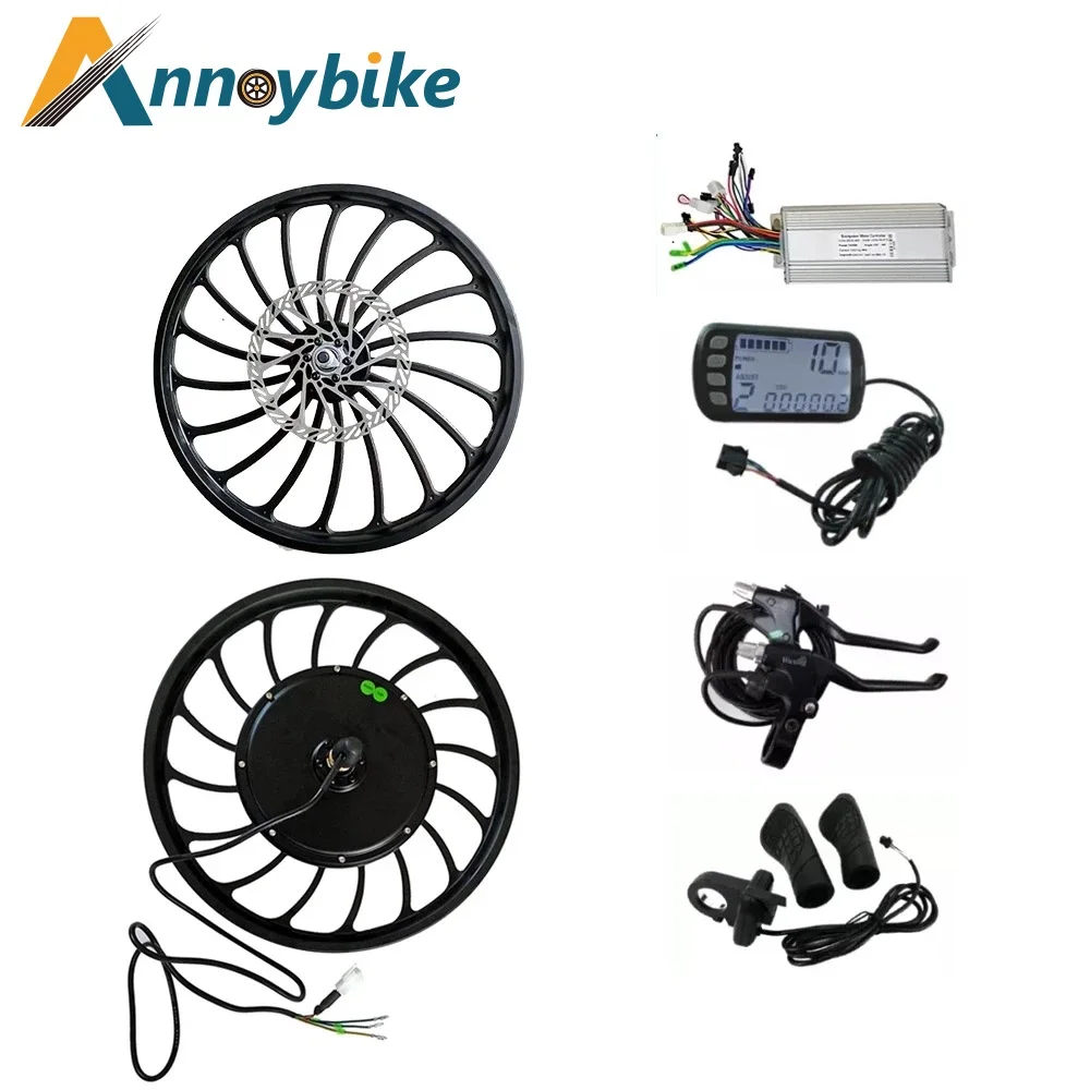 Electric Bike Kit 20 inch 48V1000W Elektrikli Bisiklet Brushless Motor Front Wheel BLDC Bicicleta Controller LCD Display