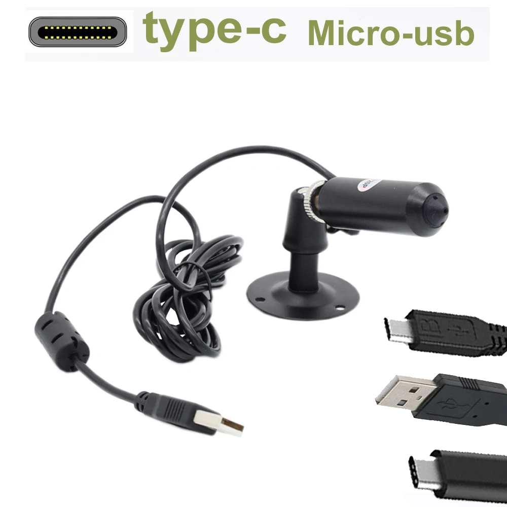 

1080P 720P OTG Micro USB Pin Hole Camera 0.1Lux UVC USB Type-C USB MinI Bullet Camera for Helmet Police Industrial Inspection
