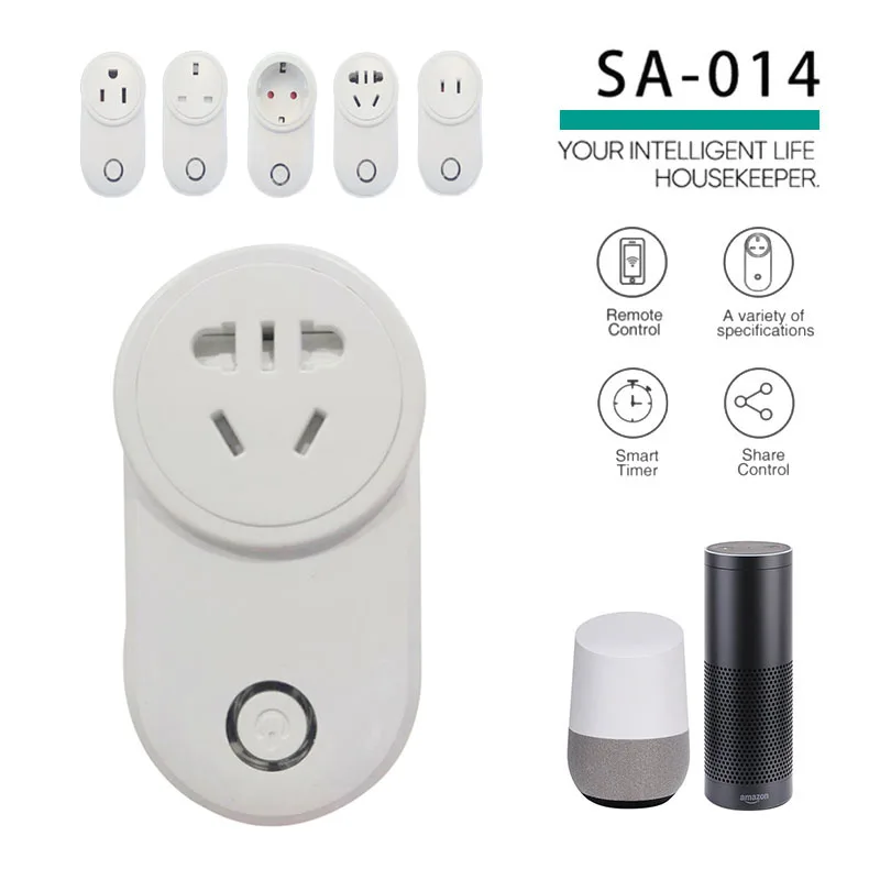 

Smart Socket WiFi Remote Control EU/US/UK/CN/JP Plug Time Switch Works With Google Assistant Alexa With EWeLink APP