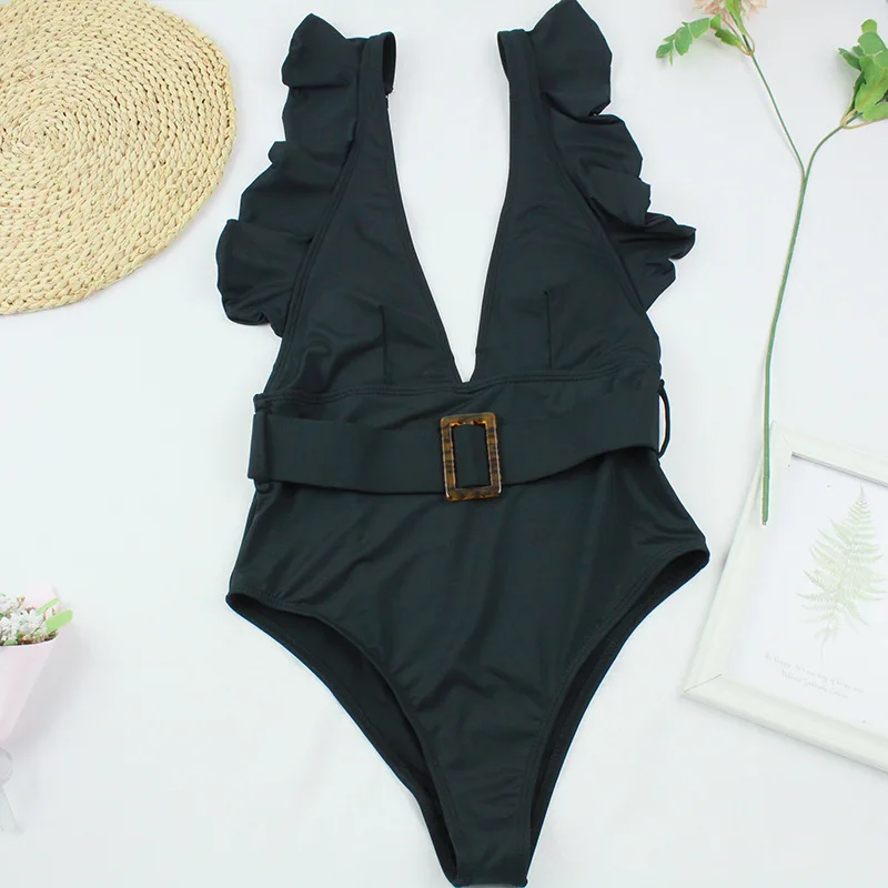 

2021 Womens Swimsuits Summer Swimwear Sexy Body Suits Bikini Girly Backless Monokini Beach Wear Bathing Deep V Neck