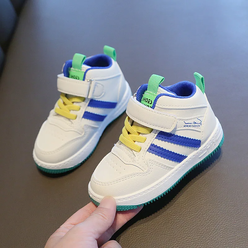 

2022 autumn and winter new children's sports shoes boys and girls high-top shoes