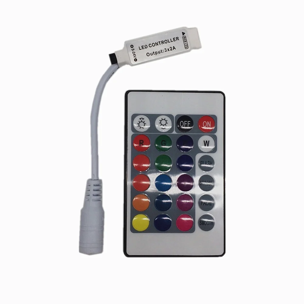 Мини пульт дистанционного управления RGB 24 клавиши 1 шт. для светодиодных лент 3528