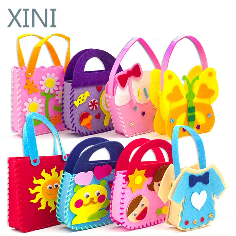 

XINI 3Pcs/set EVA material DIY creative handmade Bag children 3D education paste bags Child Creative gift Parent-child toys YJN