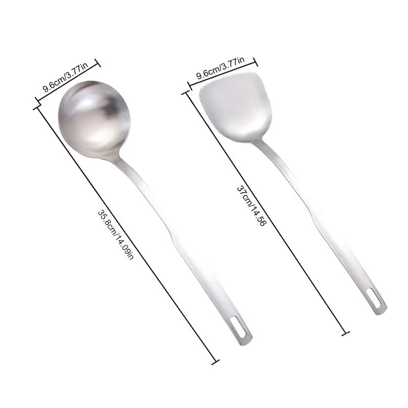 

Long Handle Soup Ladle Spoon Turner Wall Hanging Stainless Steel Spatula Sauces Spoon Tableware Kitchen Cooking Utensils Tool