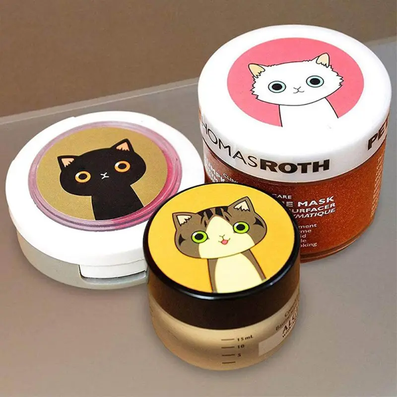 

500pcs/roll Cute Cat Kitten Stickers 1inch Seal Label for Scrapbooking Envelope Stationery