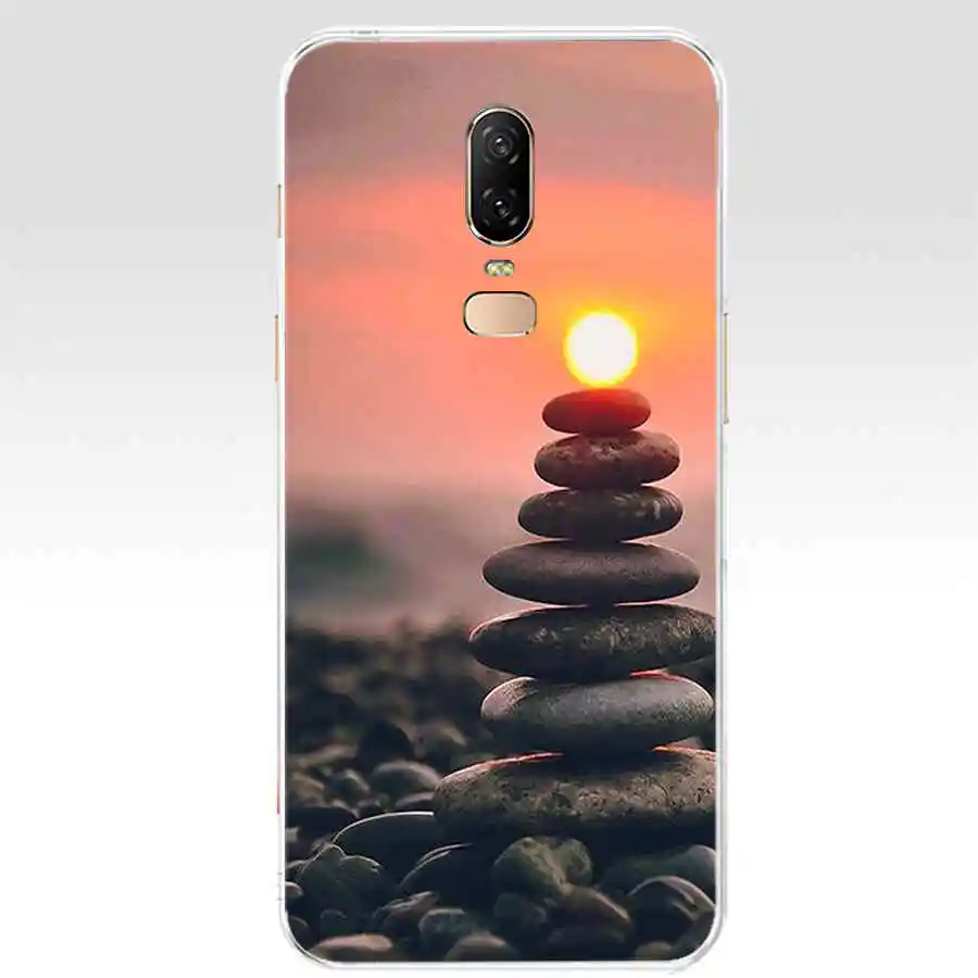 silicon case for oneplus 6 6t case soft tpu painting back phone cover for oneplus 6 fundas full protective coque bumper bag free global shipping