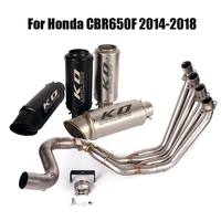 for honda cbr650f 2014 2018 modified exhaust pipe 51mm escape muffler slip on motorcycle front link pipe connect section