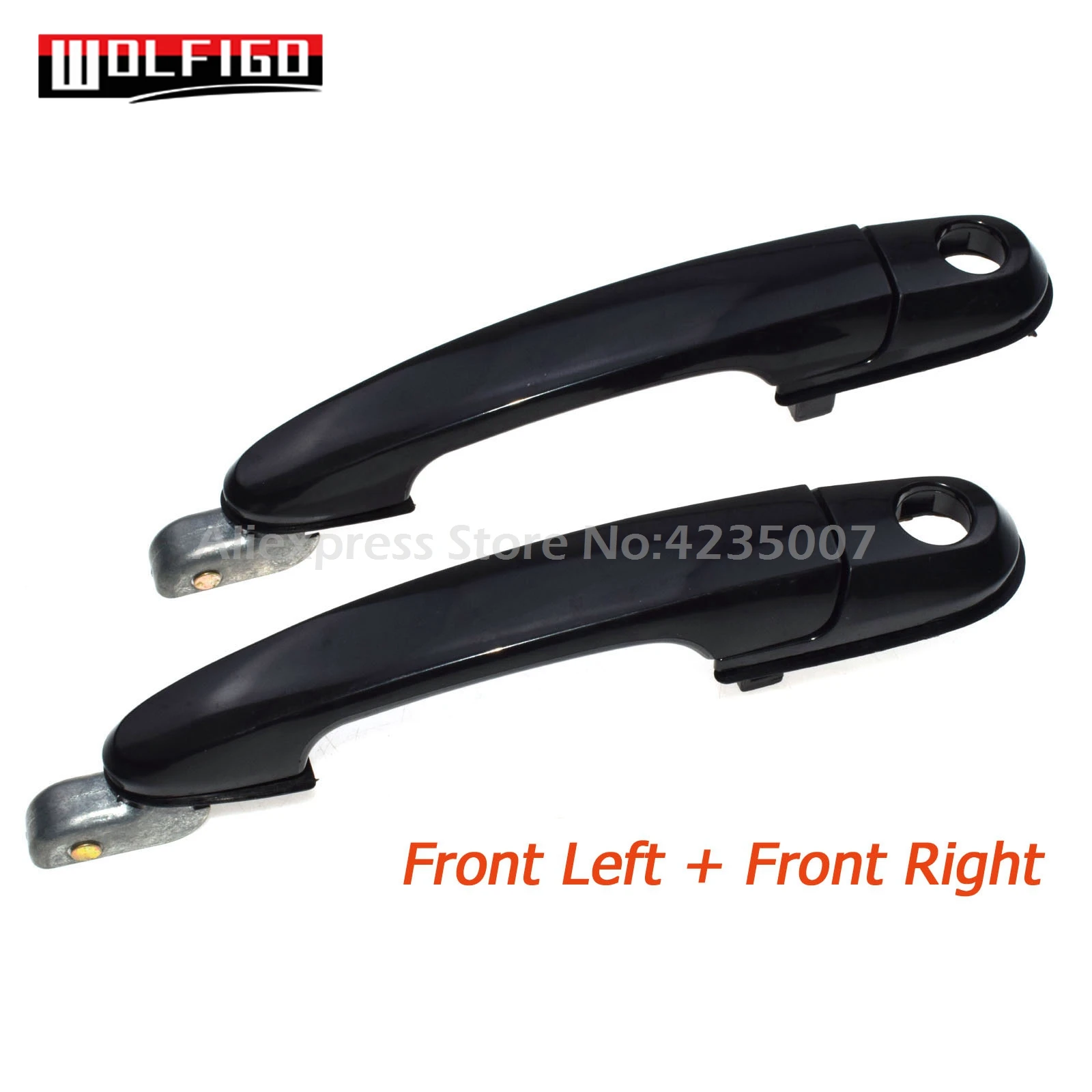 Front Pair WOLFIGO новая грунтованная черная наружная дверная ручка для hyundai Tucson 2005 06 07 08 2009 82650-2E020-CA/82660-2E020-CA - Цвет: Front Pair