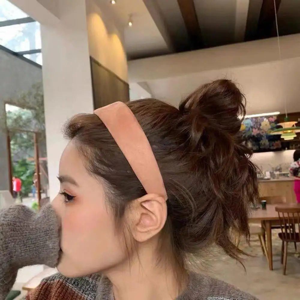 

candy-color wide-band headband hair accessories European and American simple face wash headwear
