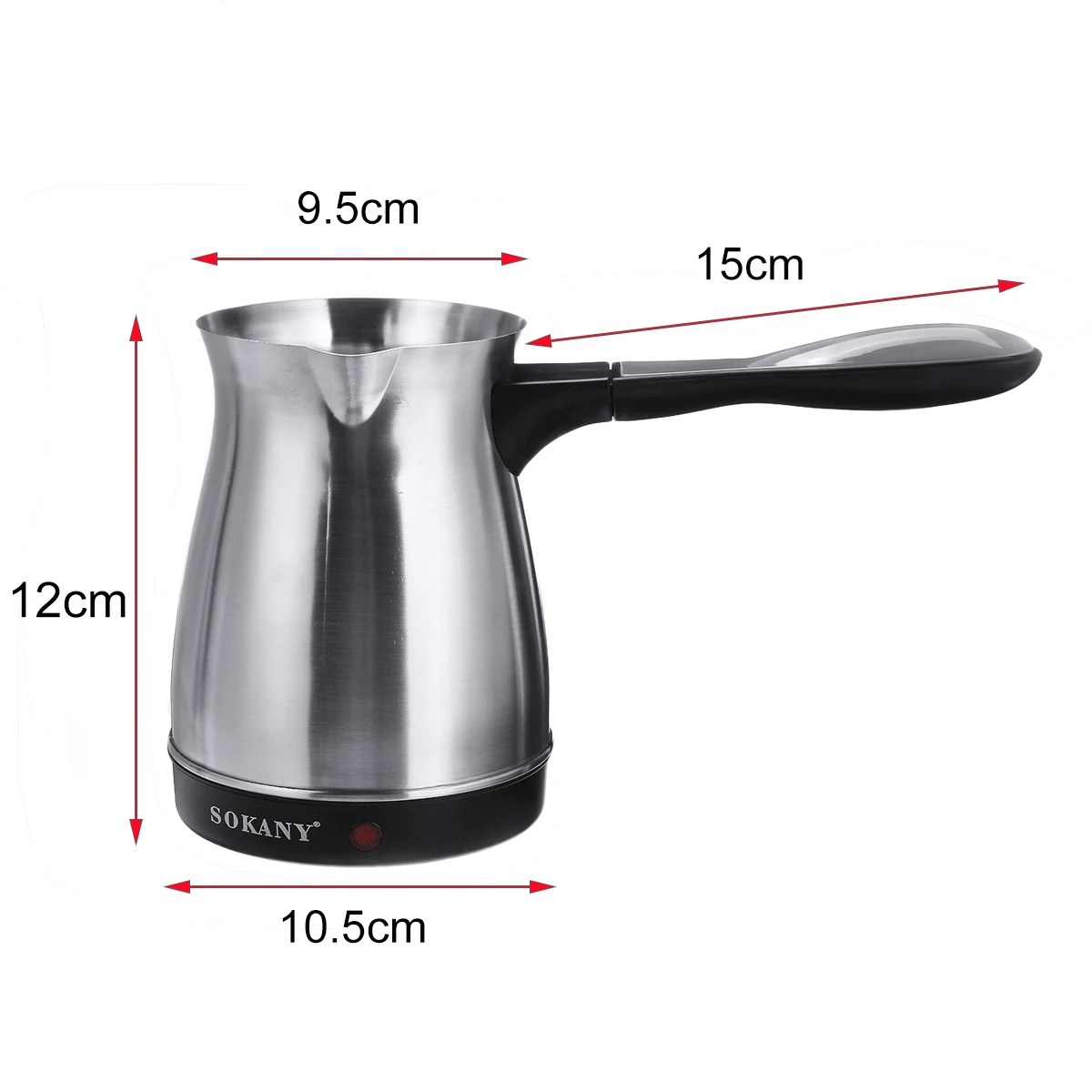 

500ml Electric Coffee Machine Stainless Steel Portable Greek Turkish Coffee Maker Electric Moka Pot Home Office Coffee Kettle