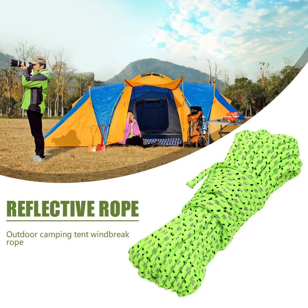 

Reflective Nylon Cord Tent Guyline Rope Outdoor Paracord Utility Rope For Tent Tarp Canopy Shelter Camping Hiking