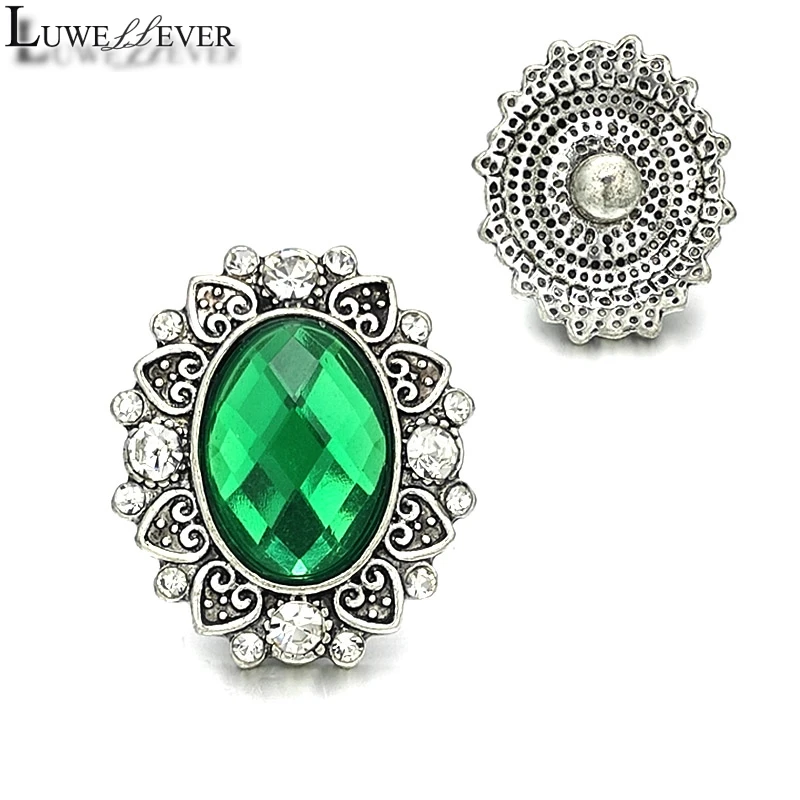 

Component w475 Flower Crystal 18mm Metal Snap Button For Bracelet Necklace Interchangeable Jewelry Accessorie Findings