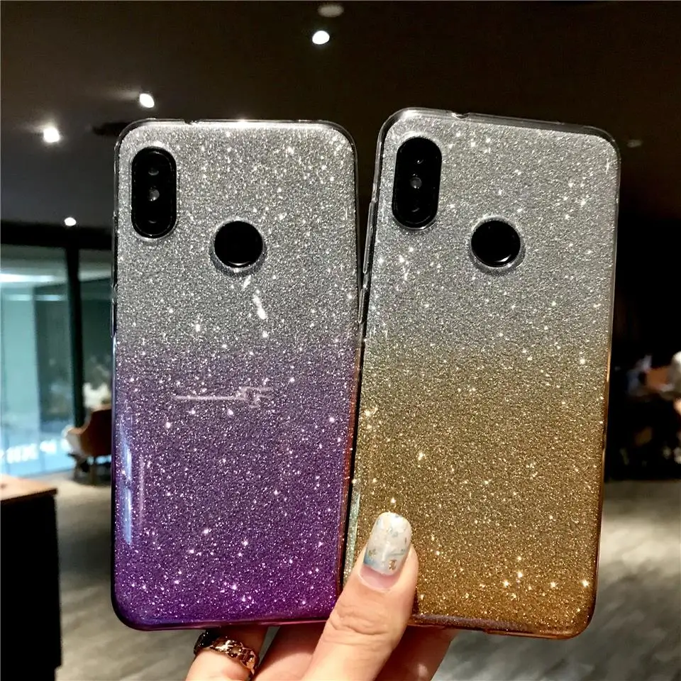 Glitter Gradient Case For XiaoMi 9 SE 8 Lite A3 A2 A1 6 5S 5 Cover TPU Soft Bling for RedMi K20 Pro Note 7 7A 6A 5A 4A 4X |