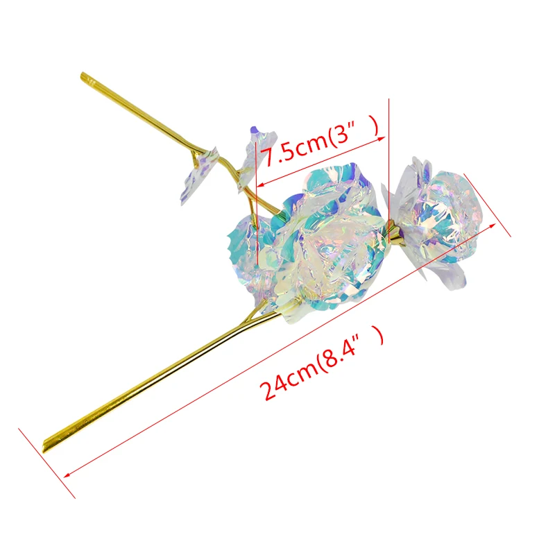 Искусственная сказочная Роза цветок со светодиодной подсветкой Галактическая