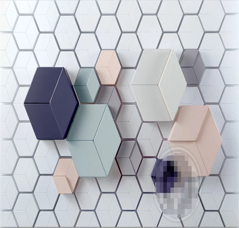 3d стерео современные минималистичные геометрические мраморные мозаичные