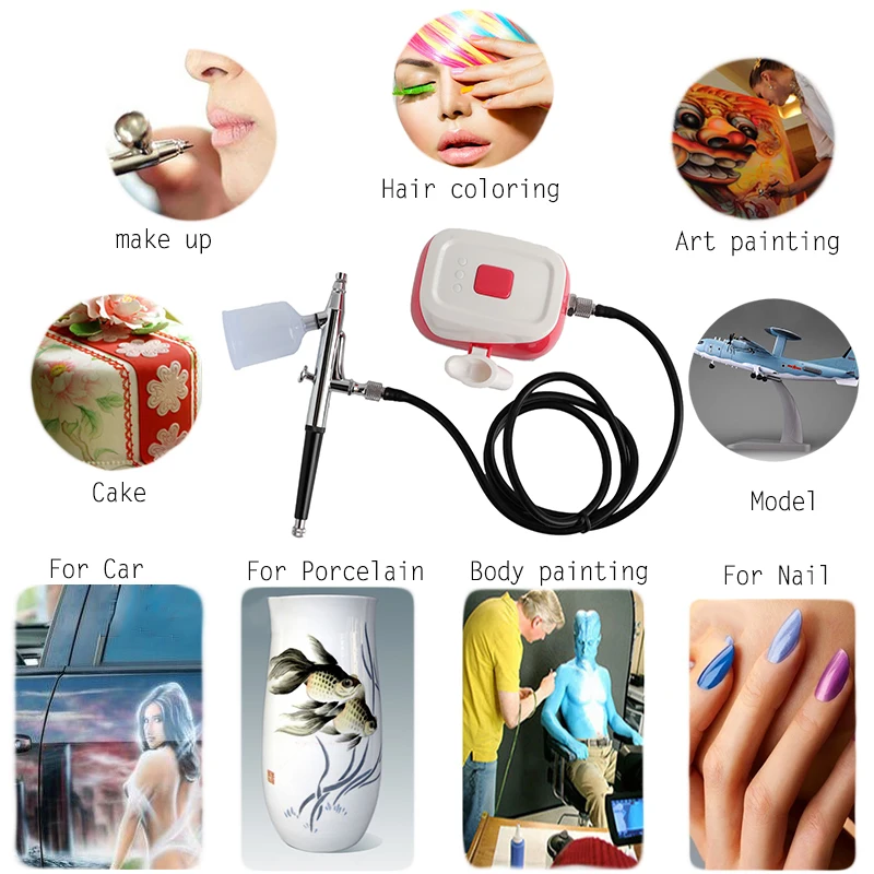 Onnfang бесшумный мини аэрограф компрессор комплект для Красота косметика ногтей