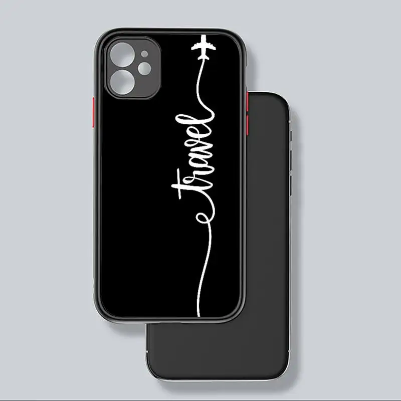 

world map Phone Case Matte Transparent for iPhone 7 8 11 12 s mini pro X XS XR MAX Plus coque