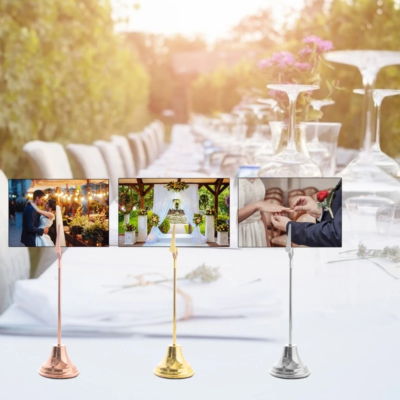 

Table Number Holder Wedding Table Name Card Holder Clips Picture Memo Note Photo Stand Pictures Card Paper Menu Clip