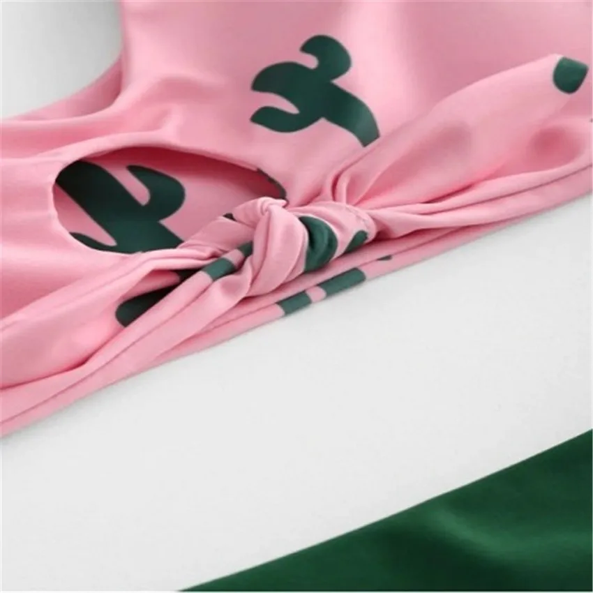 Купальник с принтом кактуса Европейский и американский сексуальный раздельный