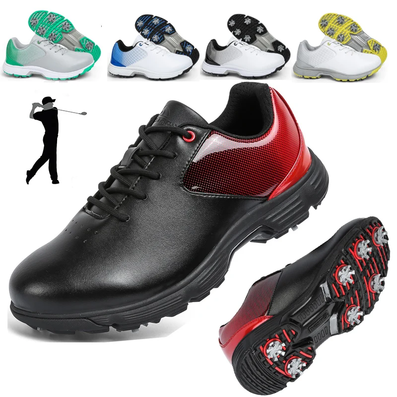 

Spikes Golf Shoes Men Professional Golf Sports Shoes Man Big Size Golf Sneakers Originals Thestron Shoes Tours Footwears Golfer