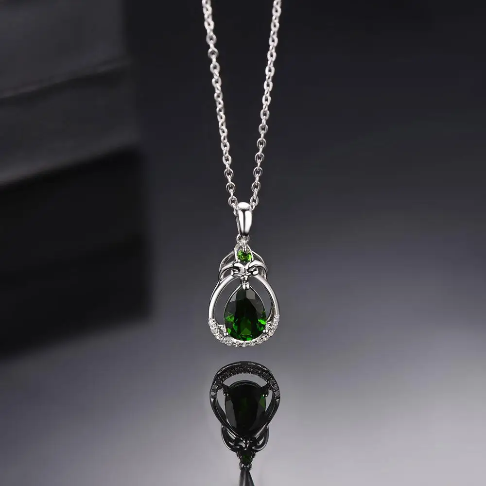 LP алмазный кулон 1.36ct натуральный драгоценный камень хром Твердый 18K 750 Белое
