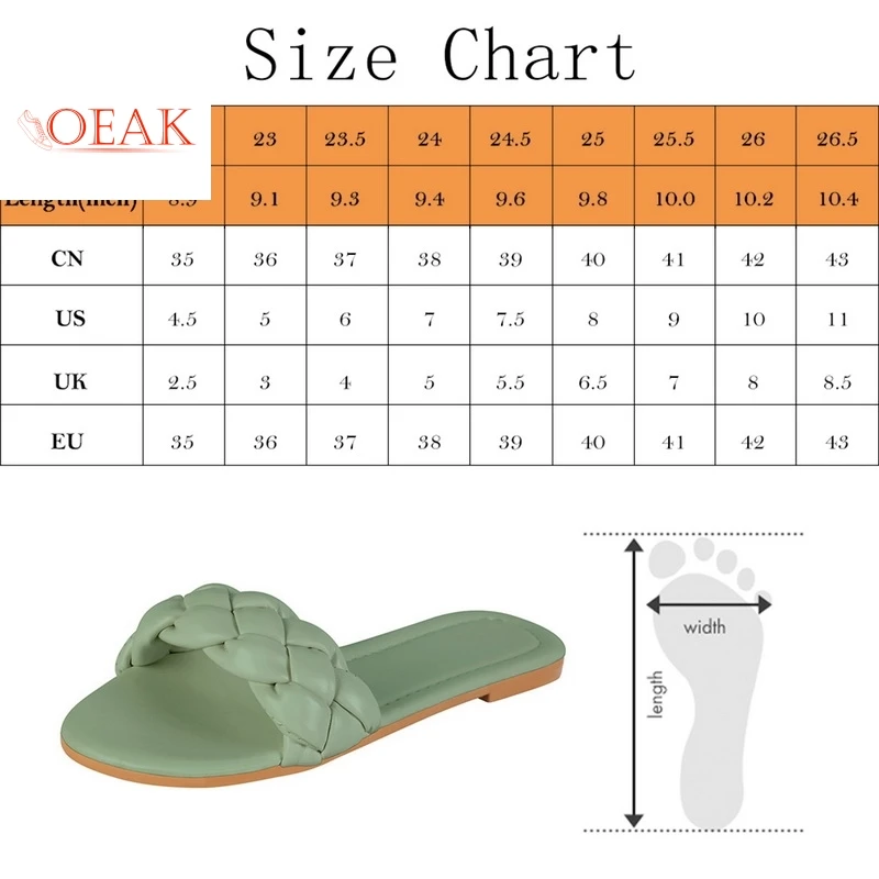 

Summer Sandals New 2021 Flat Bottom Fashion Women Slides Big Size 36-41 Slip on Sandals Woman Outside Beach Flat Designer Shoes