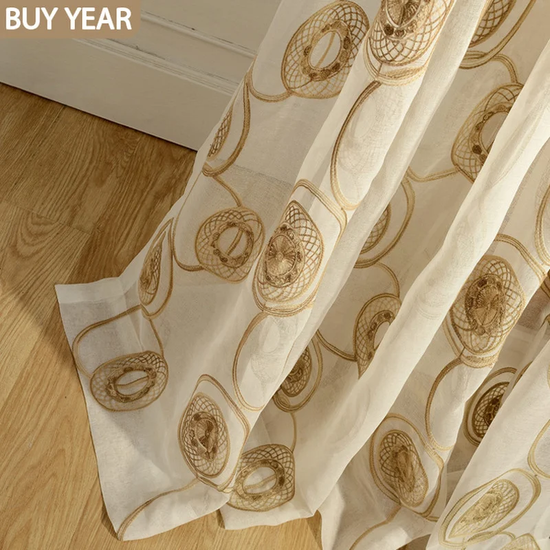 

Современная искусственная ткань для столовой гостиной спальни в европейском стиле с вышивкой Модная Современная тюль на заказ