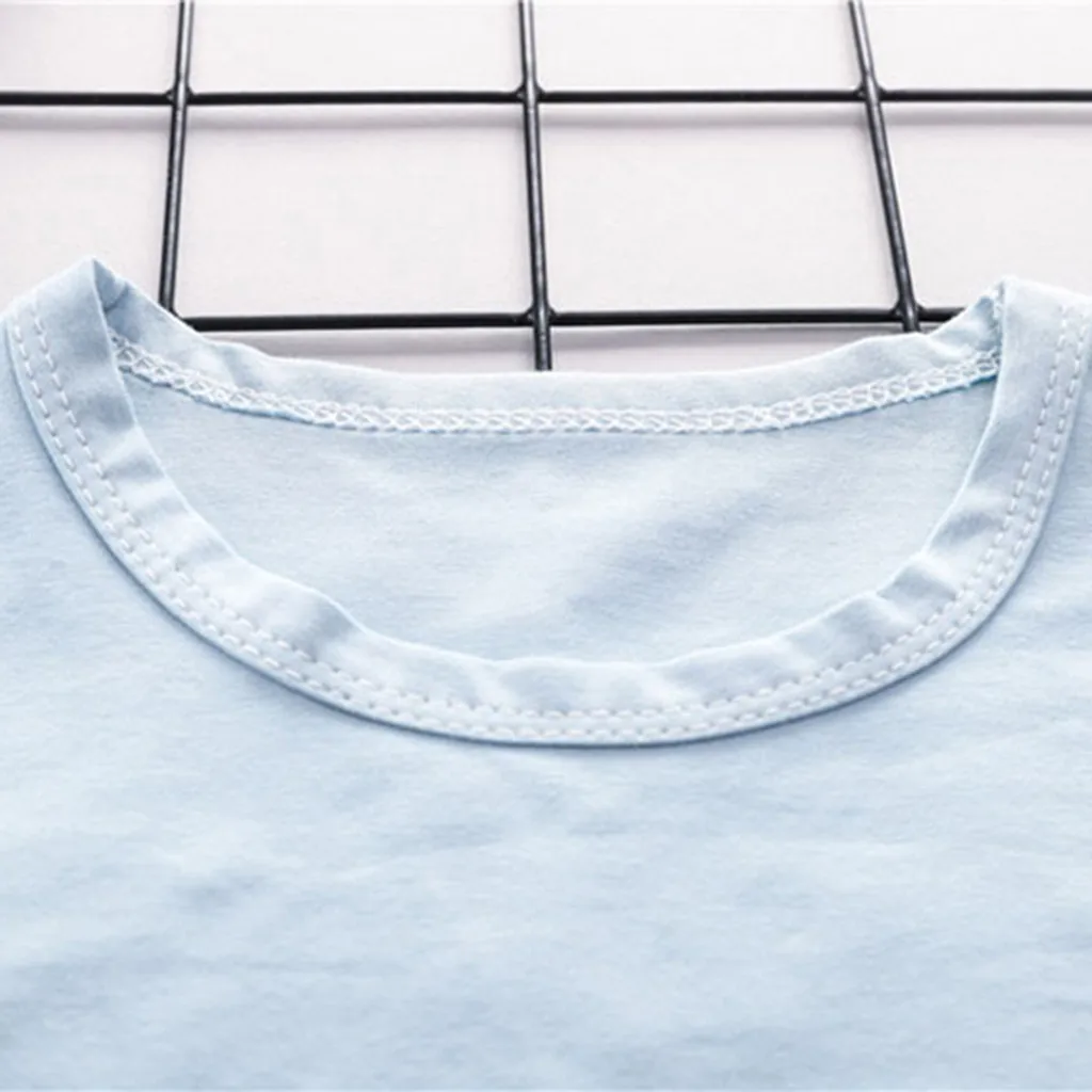 Одежда для маленьких мальчиков футболка с круглым вырезом и короткими рукавами