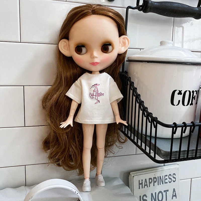 

Blyth Doll BJD, Neo Blyth Doll Nude Customized Frosted Face Dolls Can Changed Makeup and Dress DIY, 1/6 Ball Jointed Dolls SNO9
