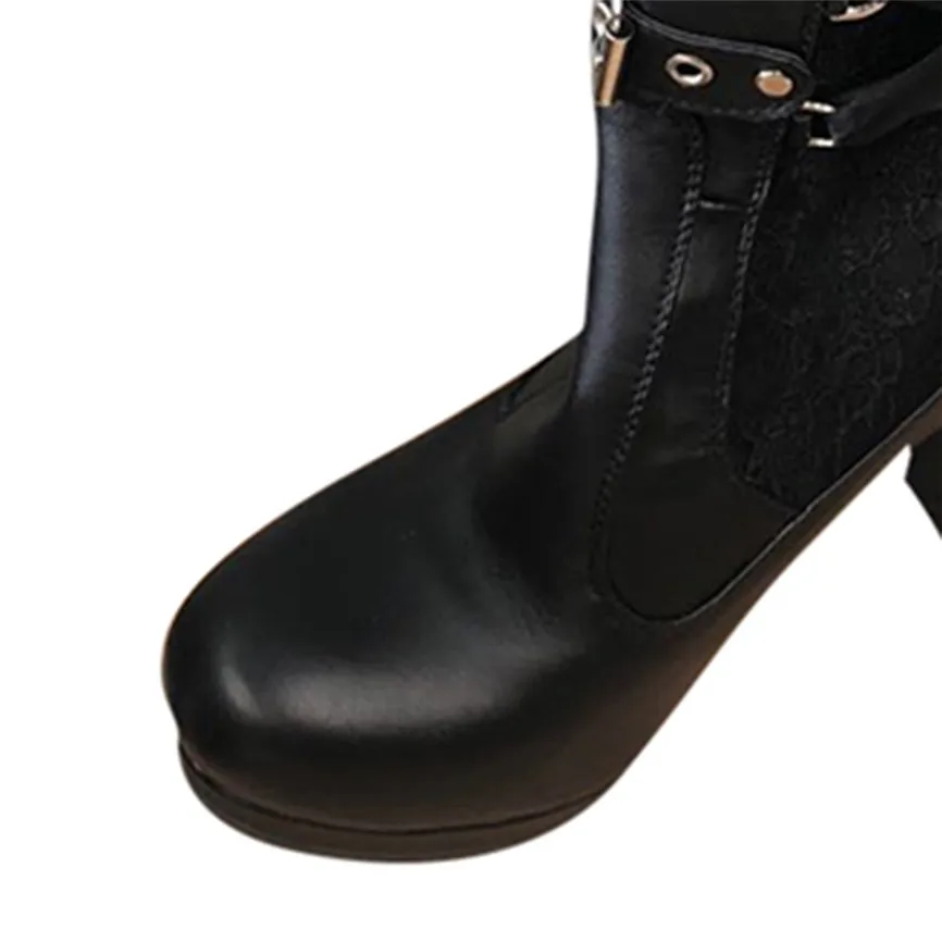 Женские ботинки Martin на Хэллоуин модные кожаные платформе с перекрестной