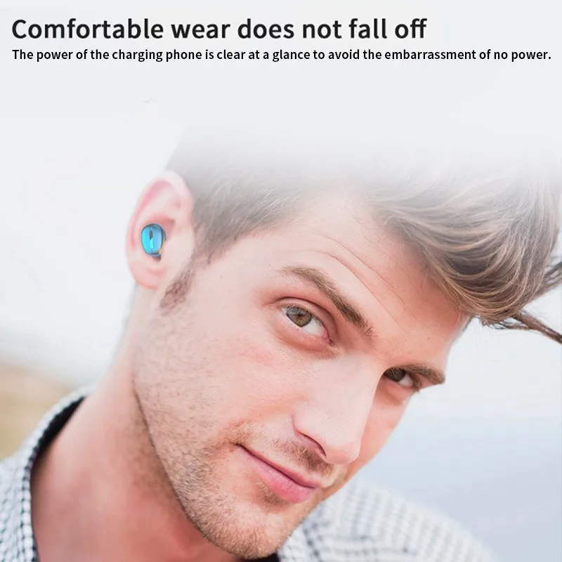 

S8 Mini True Wireless Bluetooth Headphones Stereo Sports Earphones With Charging Box Microphone Waterproof Earbuds