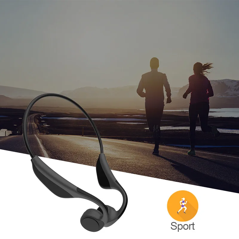 Беспроводные наушники с костной проводимостью, Bluetooth 5,0, спортивные наушники с микрофоном для прогулок, пеших прогулок, альпинизма, вождения