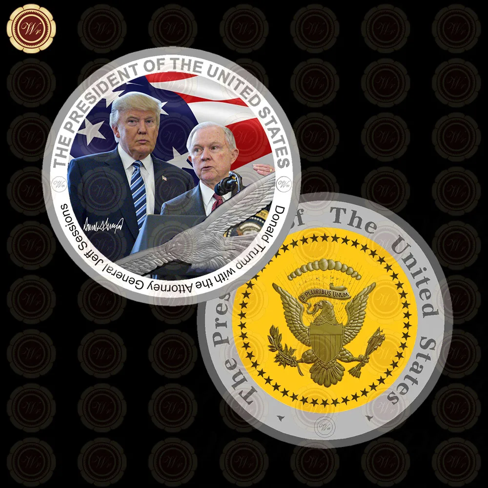 style 8 WR US монета Lvanka Marie Trump Посеребренная монета для вызова, качественная американская Сексуальная модель, металлическая монета для коллекции, бизнес-подарок - Цвет: style 8
