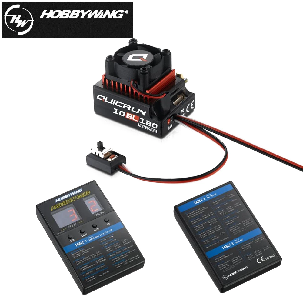 HobbyWing QuicRun 3650 G2 сенсорный бесщеточный Moter с 10BL120 120A ESC + светодиодный программный