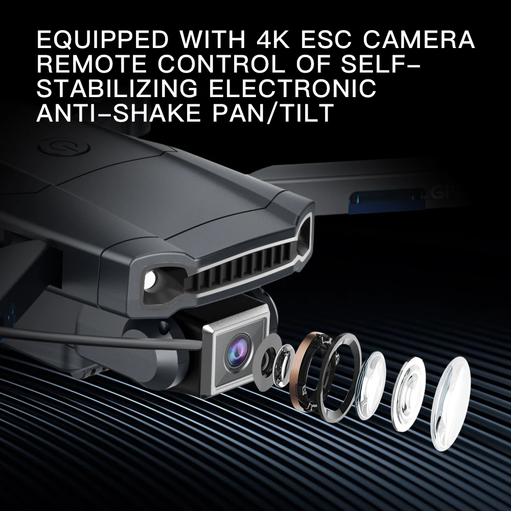 2021 Новы L800 Pro Drone GPS 4k Прафесійная падвойная HD-камера Бесшчотачная аэрафотаздымка