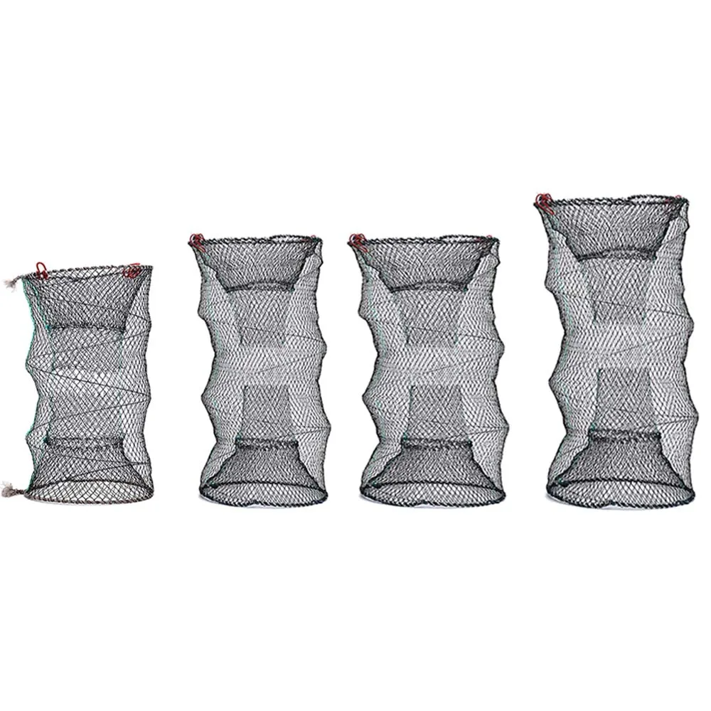 Лидер продаж 4 размера рыболовная сеть складная ловушка для ловли краба раков