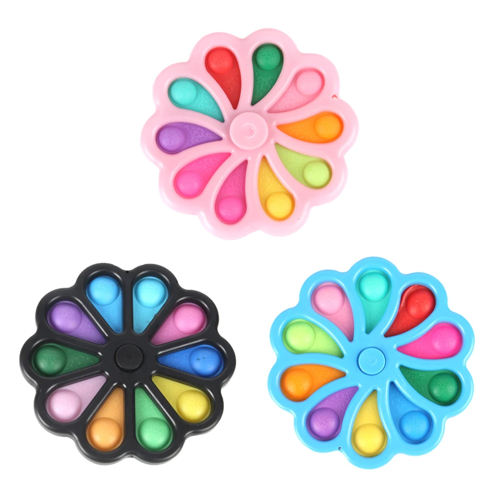 

Dimple Fidget Finger Gyro Bubble Luminous Press Board Autism Children Keychain Child Sensory Training Toy Gyro Bubble PressBoard