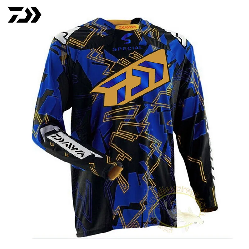 

2022 DAIWA Daiwa Fishing Shirt Quick Dry Cycling Hiking Jersey Soft Fishing Clothing Anti-UV Long Sleeve Fishing Jersey