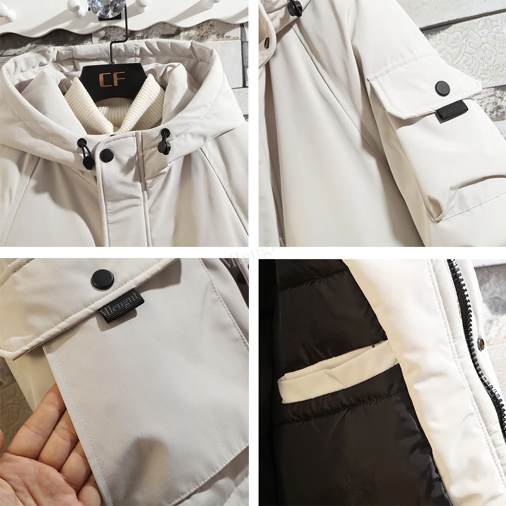 

Casual Male Coats Plus Large Size 5XL Clothes for Men Winter Jacket Men Warm Cotton Padded Parkas Solid Hooded Thicken Outwear