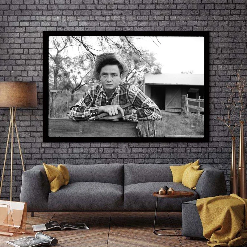 Настенный ретро-постер с изображением Джонни наличного без рамки | Дом и сад