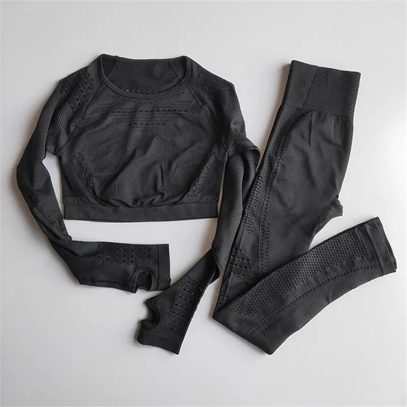 Peeli 2 шт женский спортивный костюм Бесшовные Йога набор для тренировок и занятий в