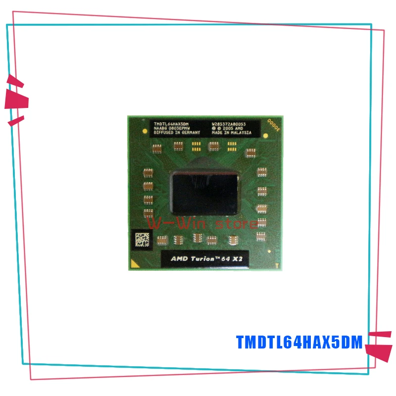 Процессор AMD Turion 64 X2 двухъядерный два потока TL64 2 ГГц TMDTL64HAX5DM разъем S1 | Компьютеры